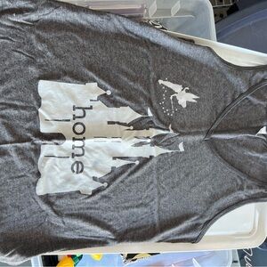 Gray Tank Top with Disney Castle Design